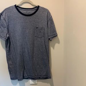 American Eagle striped tee pocket tee